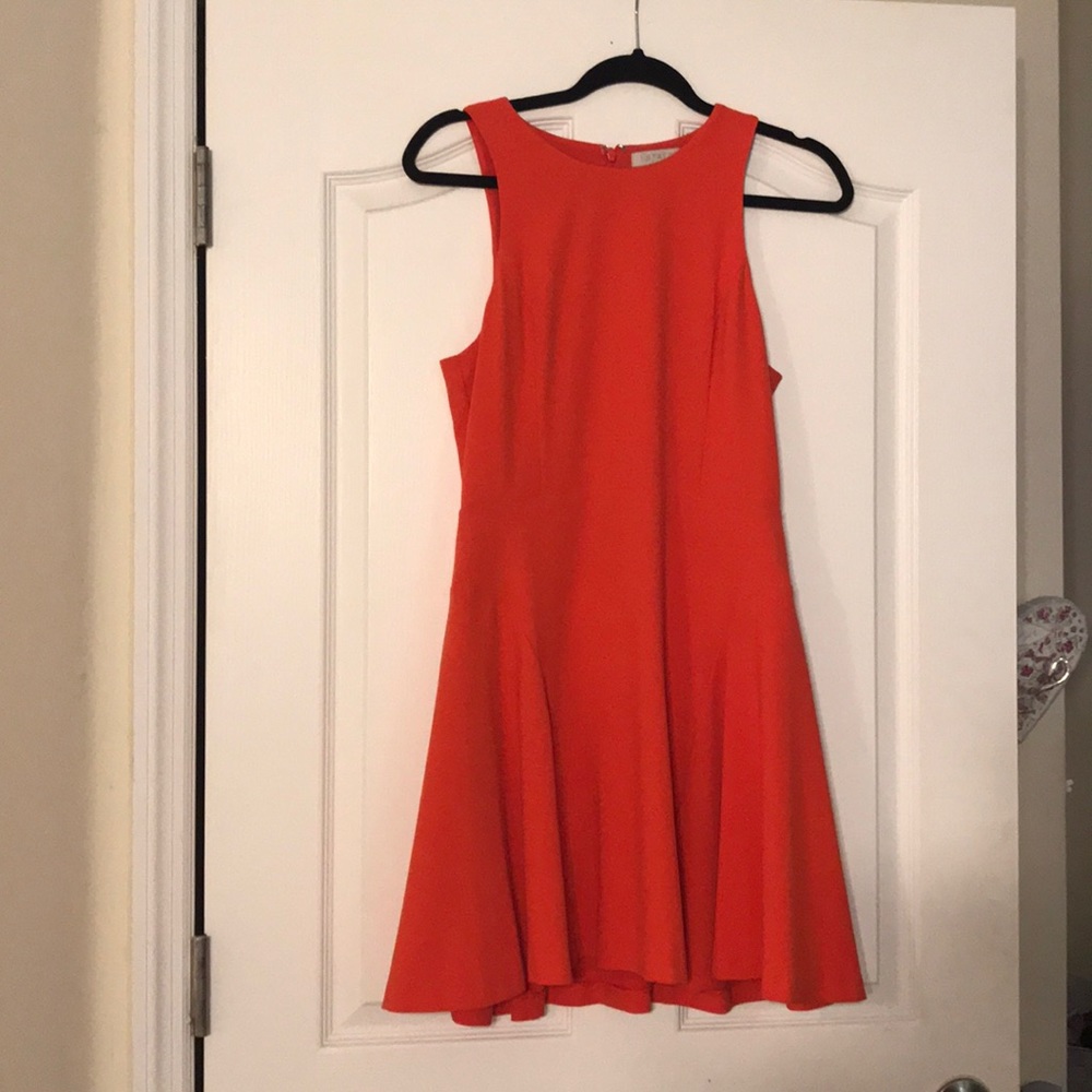 1 State Orange Cocktail Dress